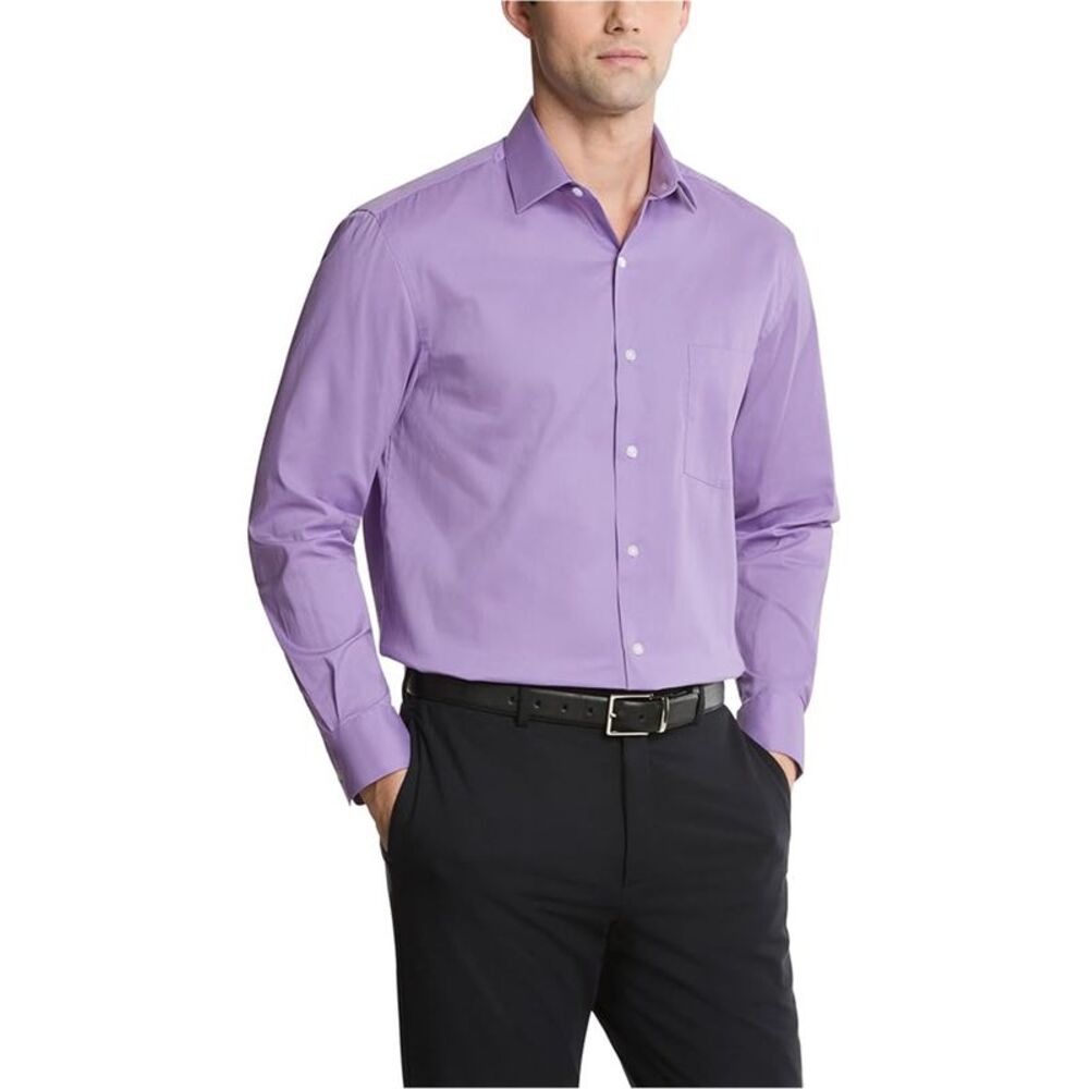 Van Heusen Mens Regular Fit Button Down Dress Shirt, NWT